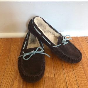 UGG . Dakota Suede Moccasin Slippers Flats